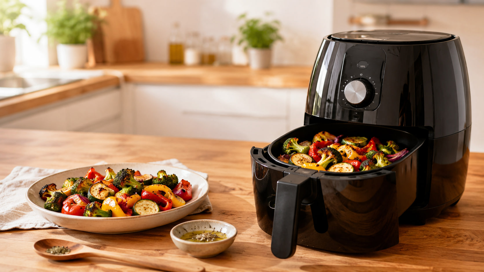Geroosterde groenten uit de airfryer: 20 minuten