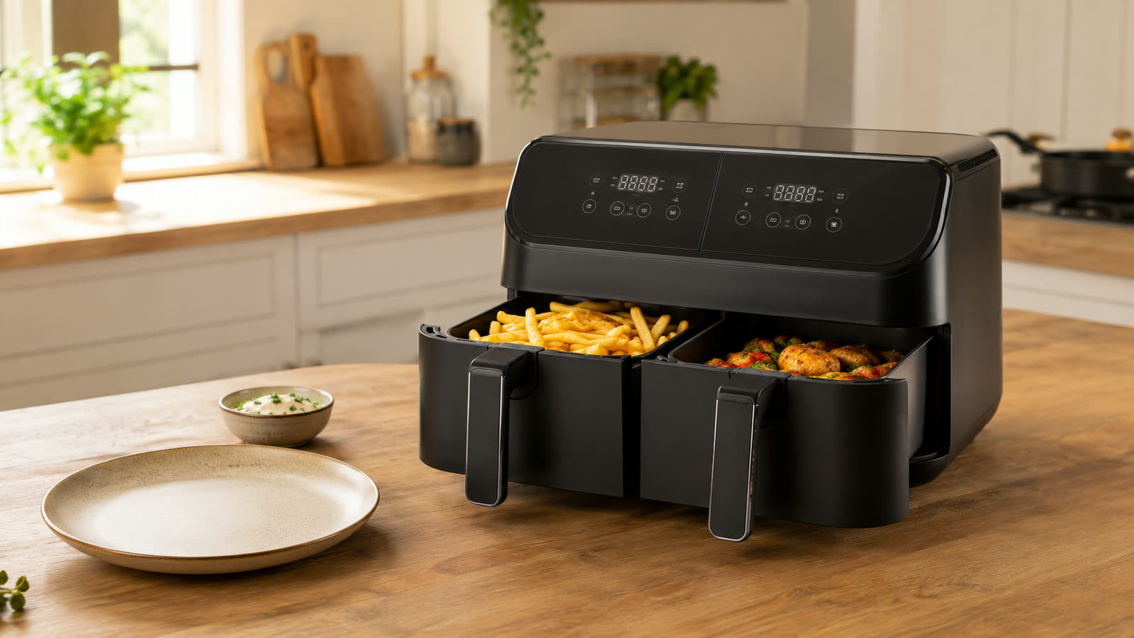 Beste dubbele airfryer 2026: twee zones tegelijk