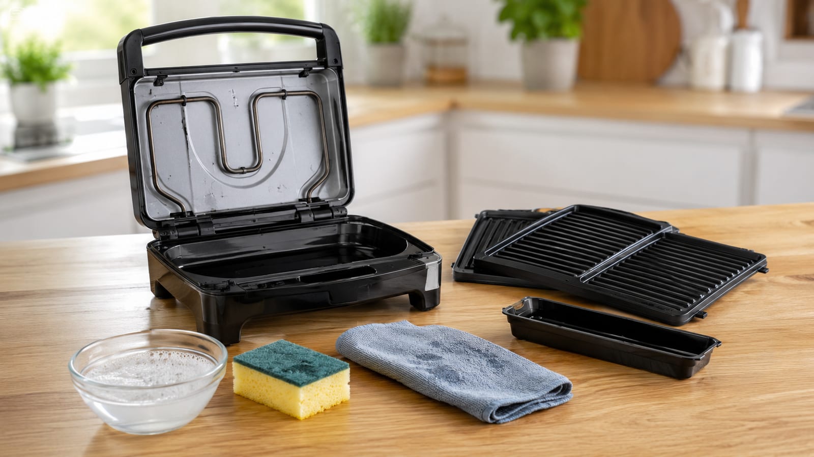 Contactgrill schoonmaken: snel en zonder krassen