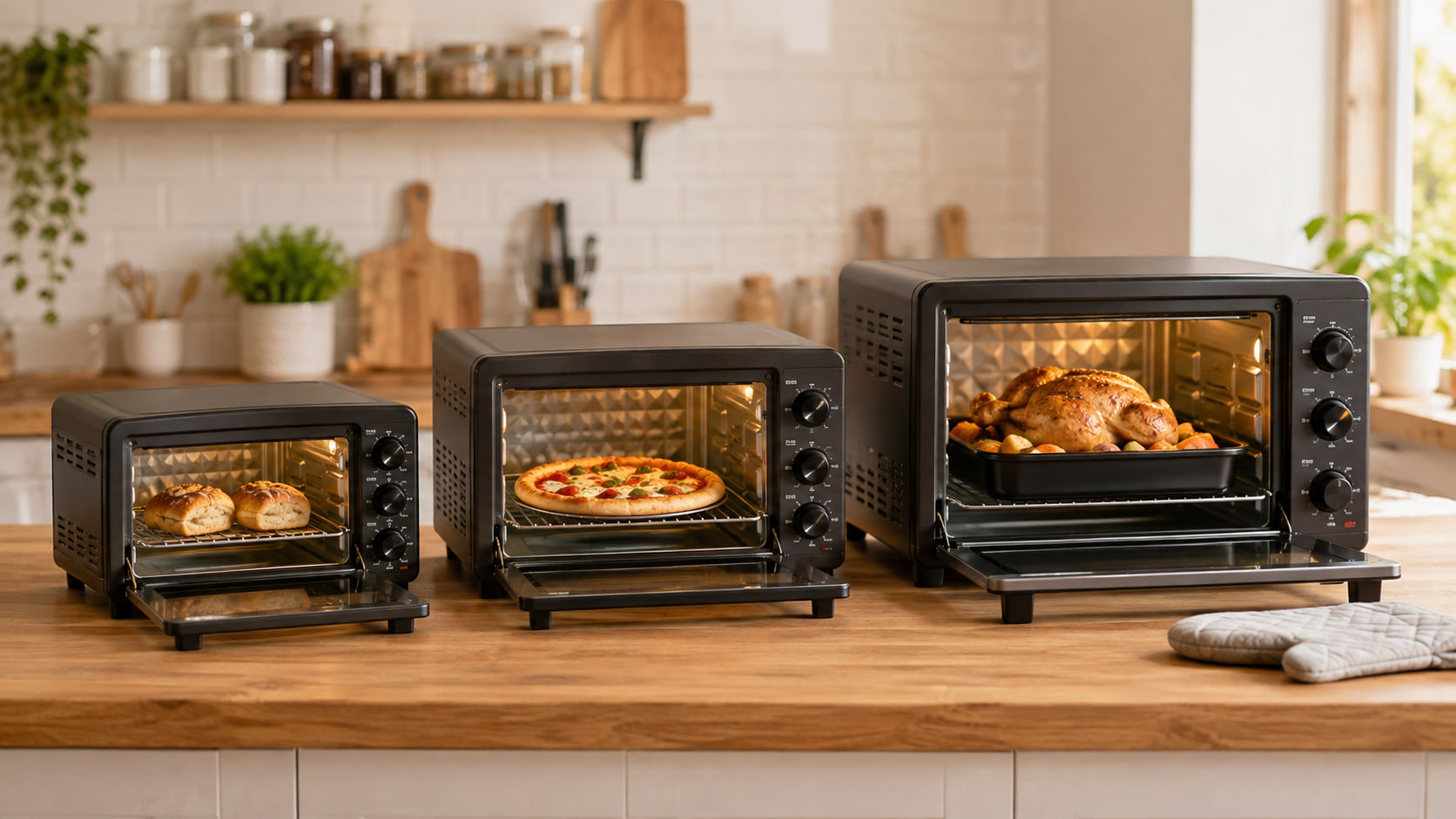 Hoeveel liter mini-oven heb je nodig voor een schaal?