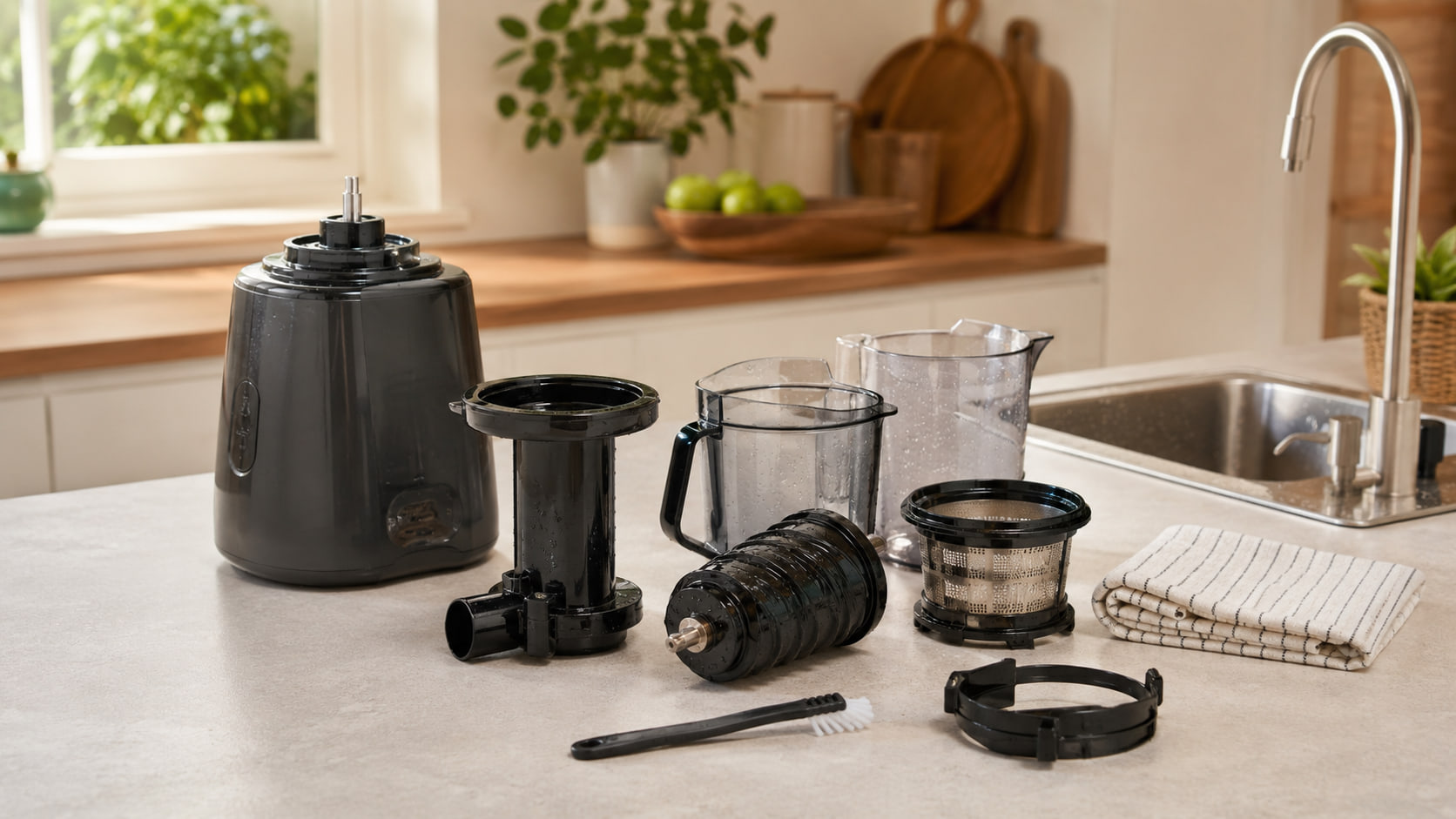 Slowjuicer schoonmaken: zo blijft het vijf minuten