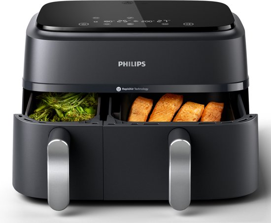 Philips 3000 Dual Airfryer NA351 review: groot en klein