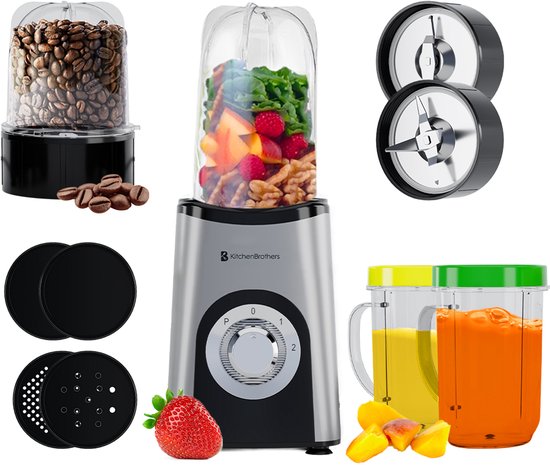 KitchenBrothers Smoothie Blender to Go met 4 bekers