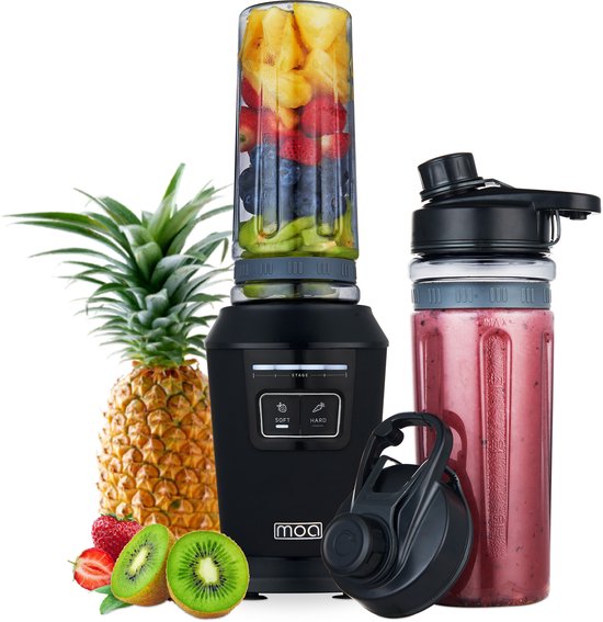 MOA Smoothie Blender To Go 800 W met 2 bekers