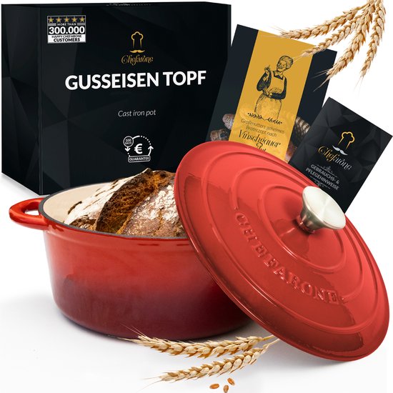 Chefarone Gietijzeren Braadpan 4,7 liter