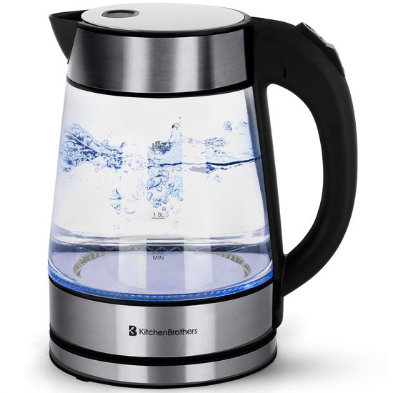 KitchenBrothers Glazen Waterkoker 1,7L